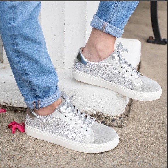 Corkys Shoes Corkys Silver Dazzle Sneakers Poshmark
